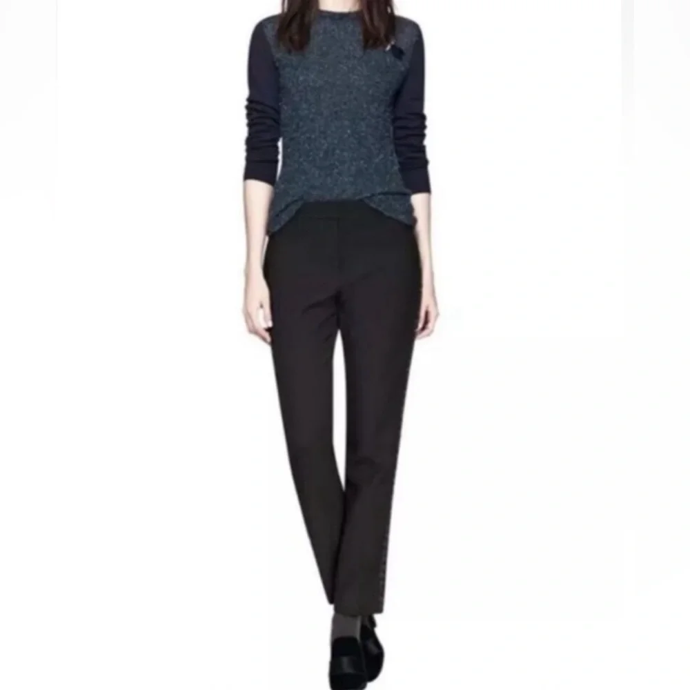 Tory Burch Tobie Wool Blend Tweed Stripe Dress Pants Womens Size 10